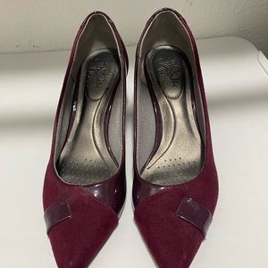 Maroon Suede Pumps